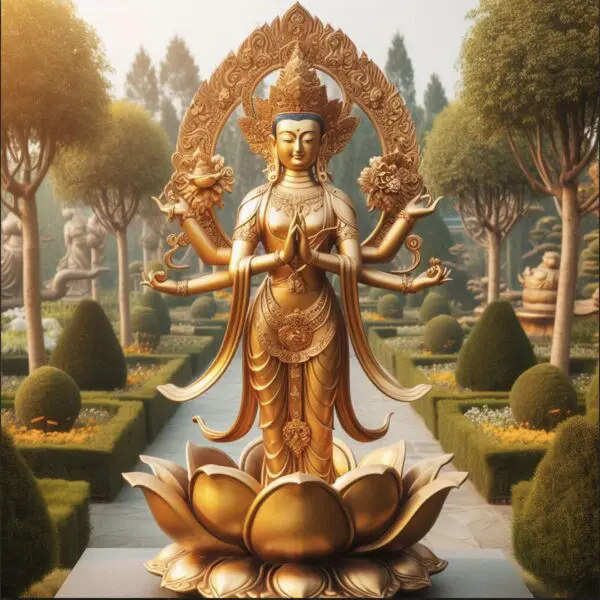 Namgyalma is a deity for long life and purification. Her mantra is said to be so powerful that any sentient beings who hear it will never again be reborn in the lower realms.