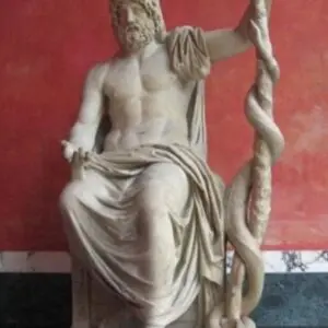 Asclepius, a hero and god of medicine in ancient Greek religion and mythology.